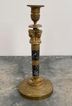 Pair of Ormolu and Jasper Candlesticks France Circa 1810 - 1463103