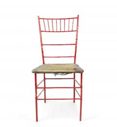 Pair of Outdoor Painted Iron Side Chairs - 1419089