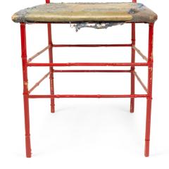 Pair of Outdoor Painted Iron Side Chairs - 4667673