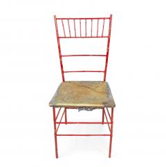 Pair of Outdoor Painted Iron Side Chairs - 4667680