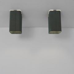 Pair of Outdoor Patinated Copper Ceiling Wall Lamps Finland 1950s - 4572893