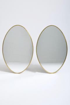 Pair of Oval Brass Mirrors - 4816429