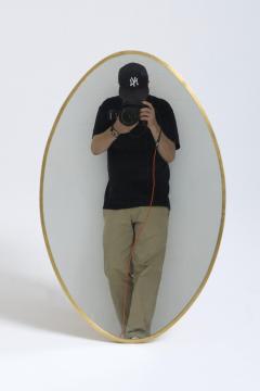 Pair of Oval Brass Mirrors - 4816430