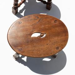 Pair of Oval Oak Stools English circa 1880 - 4421642