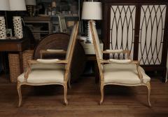 Pair of Oversize 19th c Louis XV Fauteuils - 3522508