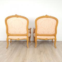 Pair of Oversized Twig Style Rustic Upholstered Armchairs circa 1970 - 3490599