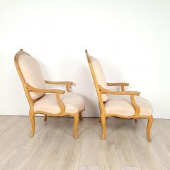 Pair of Oversized Twig Style Rustic Upholstered Armchairs circa 1970 - 3490600
