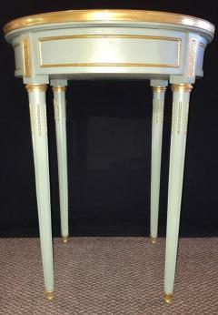 Pair of Paint Decorated Jansen Style Louis XVI End Side or Bouilliotte Tables - 2911884