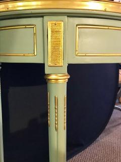Pair of Paint Decorated Jansen Style Louis XVI End Side or Bouilliotte Tables - 2911886