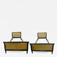 Pair of Paint and Parcel Gilt Twin Bed Frames by Maison Jansen - 1470807