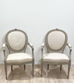 Pair of Painted Armchairs Sweden circa 1900 - 1372337