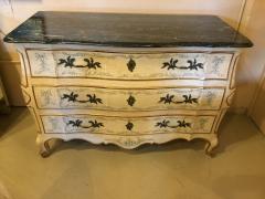 Pair of Painted Bombe Marble Top Chests or Commodes by John Widdicomb - 2917005