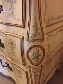 Pair of Painted Bombe Marble Top Chests or Commodes by John Widdicomb - 2917011