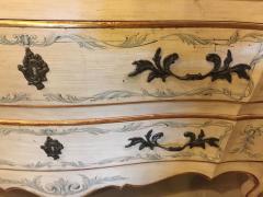 Pair of Painted Bombe Marble Top Chests or Commodes by John Widdicomb - 2917012