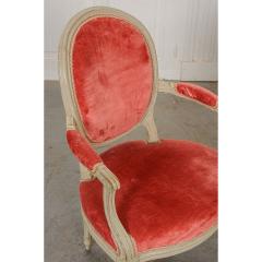 Pair of Painted French 19th Century Louis XVI Style Fauteuils - 1794778