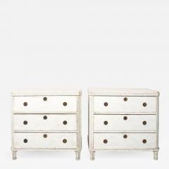 Pair of Painted Gustavian Chest of Drawers - 1180080