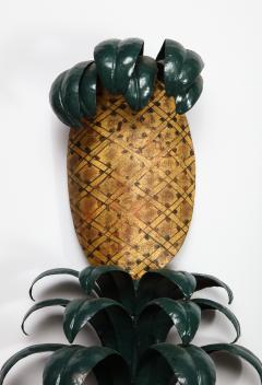 Pair of Painted Tole Pinapple Sconces - 725194