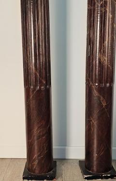 Pair of Painted Wooden Columns 1920s - 3702475