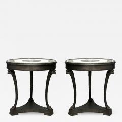 Pair of Pair French Empire Gueridon Marble Top Eagle Tables - 1439522
