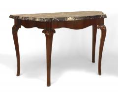 Pair of Pair of Continental Rosewood Marble Top Console Table - 1427653