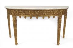 Pair of Pair of English Adam Gilt Demilune Console Table - 1427648
