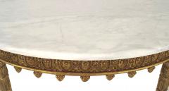 Pair of Pair of English Adam Gilt Demilune Console Table - 1427649