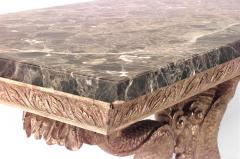 Pair of Pair of English Regency Gilt Wood Console Marble - 1427576