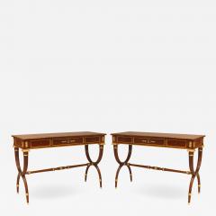 Pair of Pair of English Regency Mahogany Console Tables - 1430427