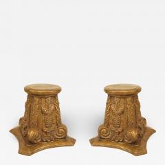 Pair of Pair of French Art Deco Corinthian Column Taborets - 1383703