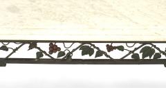 Pair of Pair of French Art Moderne Iron and Marble Console Table - 1379024