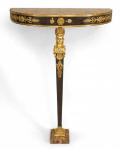 Pair of Pair of French Empire Bronze Dore and Marble Console Table - 1427421