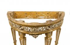 Pair of Pair of Italian Neo Classic Gilt Demilune Console Table - 1427483