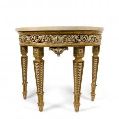 Pair of Pair of Italian Neo Classic Gilt Demilune Console Table - 1427484