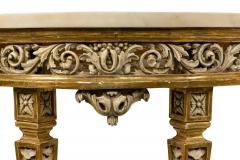 Pair of Pair of Italian Neo Classic Gilt Demilune Console Table - 1427486