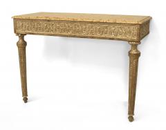 Pair of Pair of Italian Neo Classic Gilt and Marble Console Table - 1427489