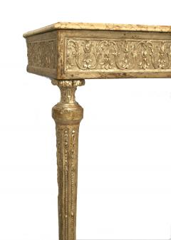 Pair of Pair of Italian Neo Classic Gilt and Marble Console Table - 1427493
