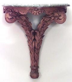 Pair of Pair of Italian Neo Classic Pine Green Marble Console Table - 1427443