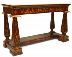 Pair of Pair of Italian Neo Classic Rosewood Chinoiserie Console Table - 1427562