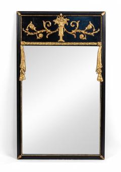Pair of Pair of Italian Neo classic Black Lacquered Vertical Mirrors - 1398819