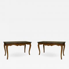 Pair of Pair of Louis XV Oak Green Marble Console Table - 1430443