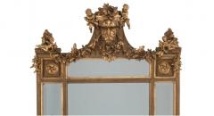 Pair of Palatial Mirrors Louis XVI Giltwood Hand Carved Pier Console Wall - 3054696