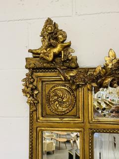 Pair of Palatial Mirrors Louis XVI Giltwood Hand Carved Pier Console Wall - 3054704