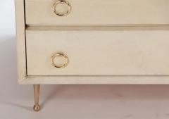 Pair of Parchment Four Drawer Chests - 3013490