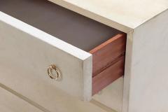 Pair of Parchment Four Drawer Chests - 3013496