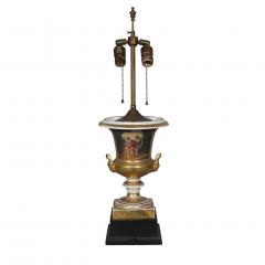 Pair of Paris Porcelain Campagna Form Table Lamps with New Shades - 3786493