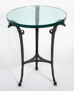 Pair of Patinated Bronze Glass Top Side Tables - 4479315
