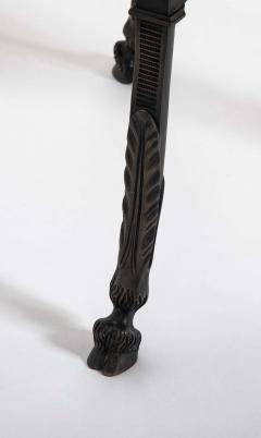 Pair of Patinated Bronze Glass Top Side Tables - 4479320