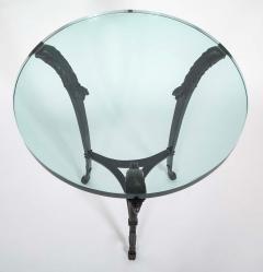 Pair of Patinated Bronze Glass Top Side Tables - 4479339