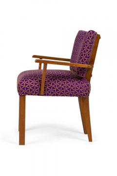 Pair of Paul Laszlo Mid Century American Geometric Upholstered Armchairs - 4652992
