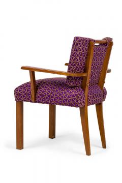 Pair of Paul Laszlo Mid Century American Geometric Upholstered Armchairs - 4652993